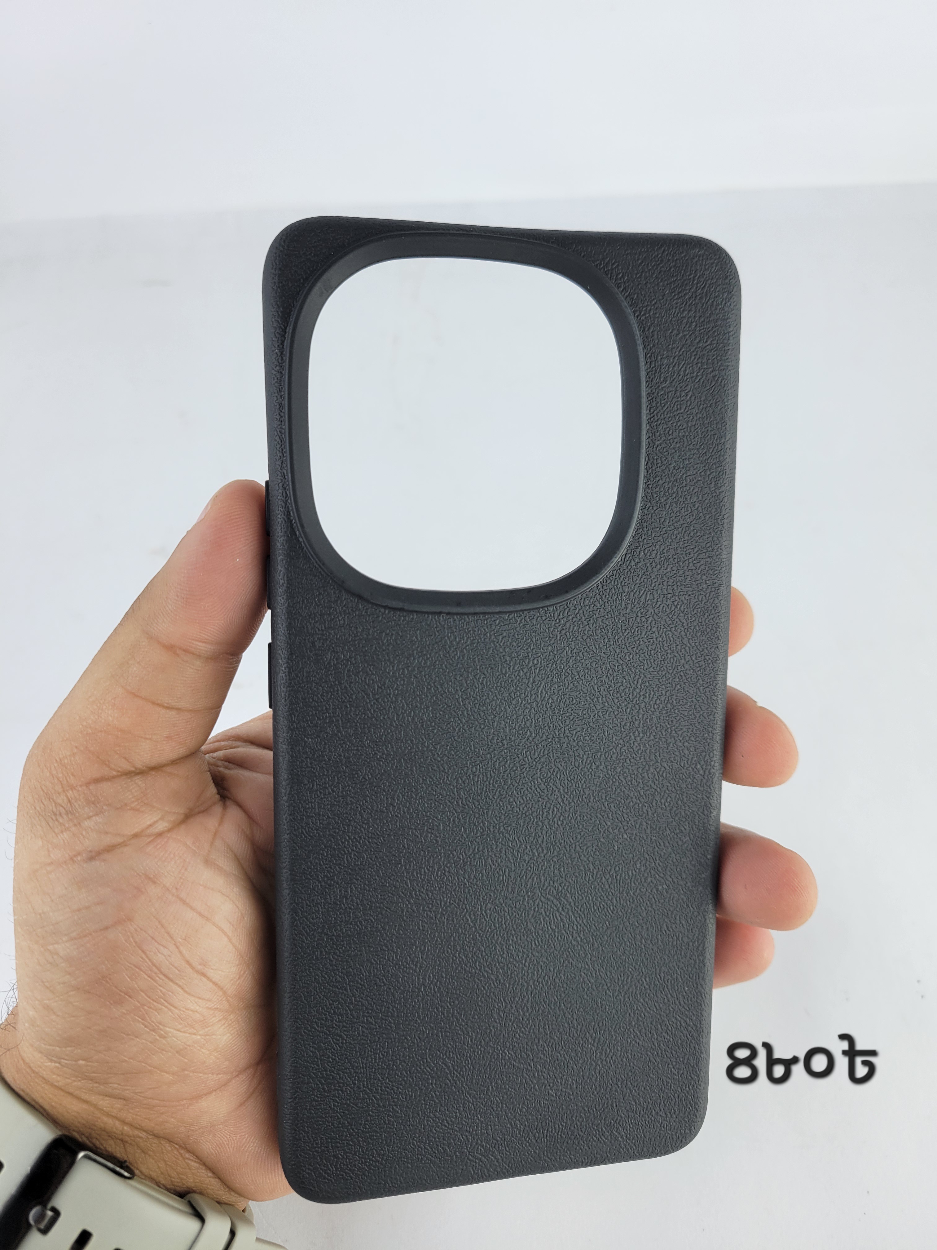 iQOO 13 Soft Silicon Back Cover with Leather Texture