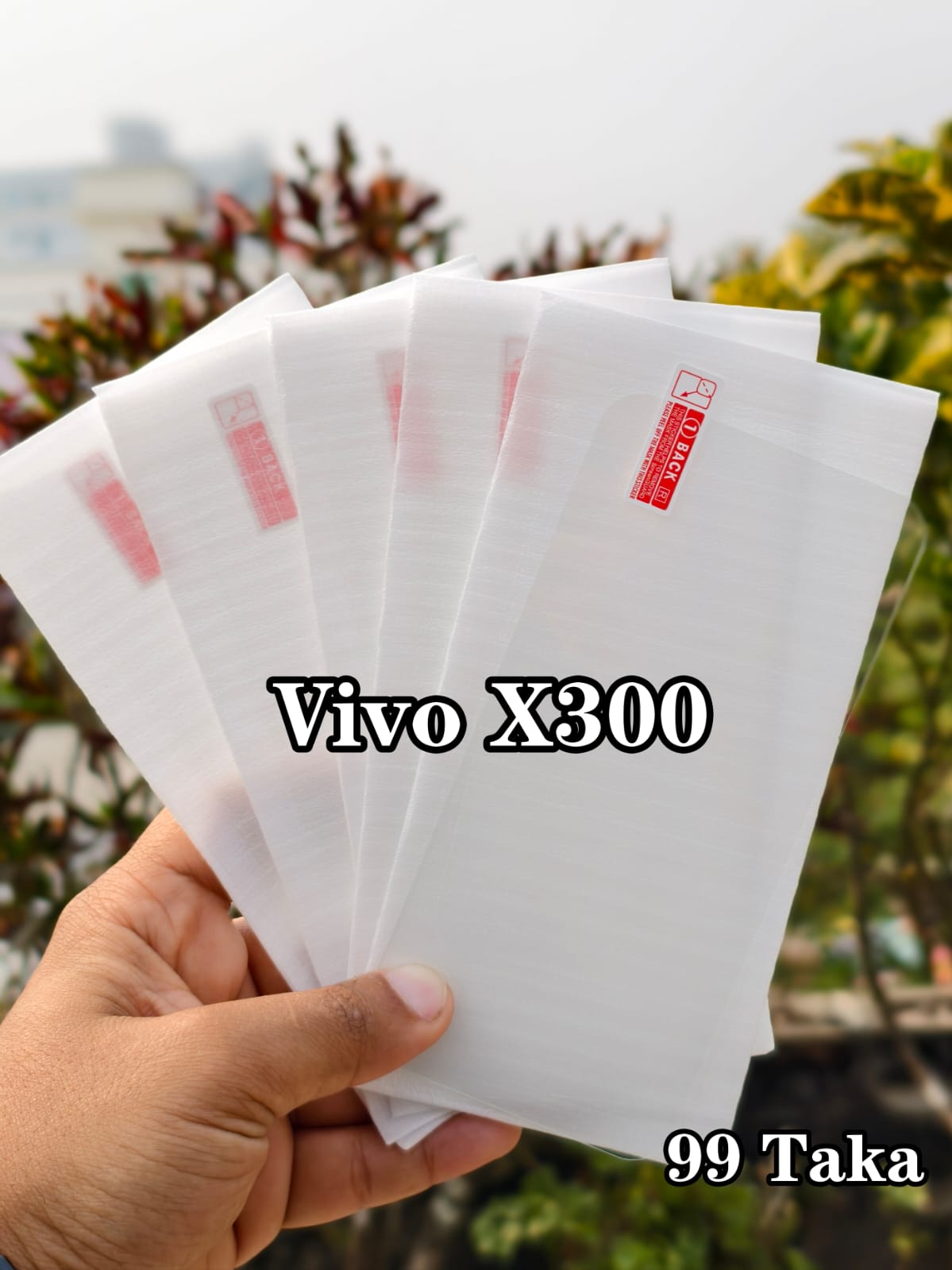 Vivo X300 Full Transparent Ultrasonic Supported Glass Screen Protector