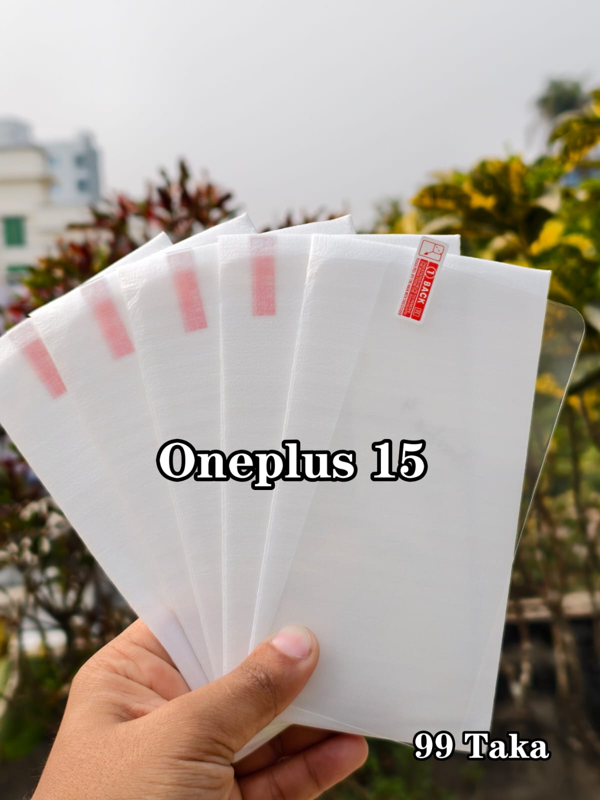 Oneplus 15 Full Transparent Ultrasonic Supported Glass Screen Protector